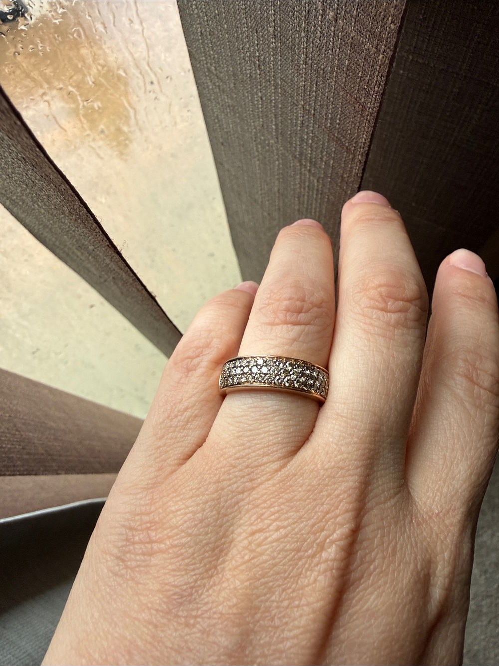 Levian 14k Rose Gold triple row with chocolate diamonds